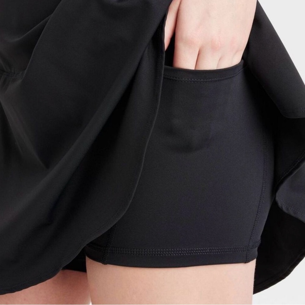 NWOT JoyLab - Women's Scallop Detail Black ActiveDress - Picture 2 of 7